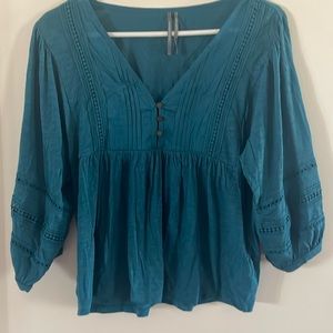 Women’s pullover top.  Size XS. Anthropologie.  Aqua color.